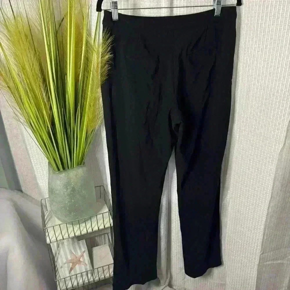 Boston Proper Women’s 10 Black Wide Leg Dress Pants Button Zip Front Pockets - Picture 6 of 14